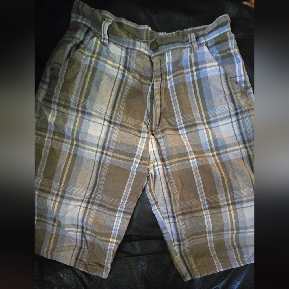 FUBU boys Plaid Long Streetwear Shorts Sz12 - Picture 3 of 9